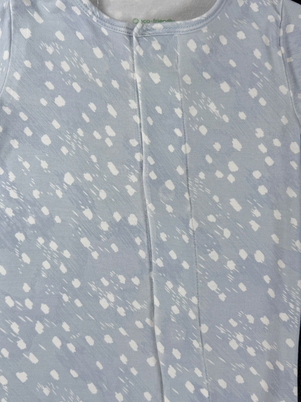 MAGNETIC ME Blue Doeskin Modal Magnetic Footie- 3-6M - Picture 4 of 5